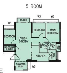 Blk 420A Waterfront II @ Northshore (Punggol), HDB 5 Rooms #580090131